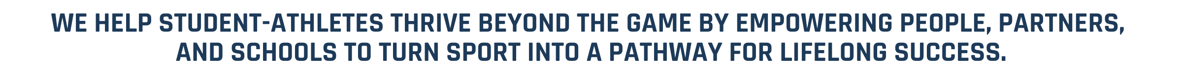 AthLife Foundation Statement Banner